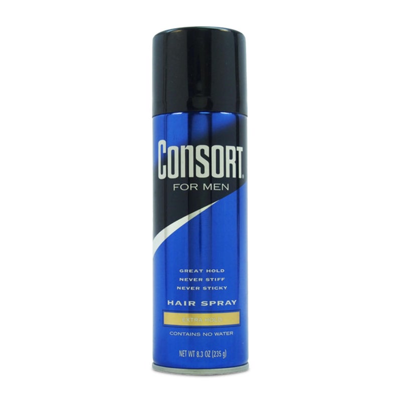 Consort Extra Hold Scented Aerosol Hair Spray for Men, 12-Hour Hold, Fast Drying, Not Sticky or Stiff, 8.3 oz - Image 1